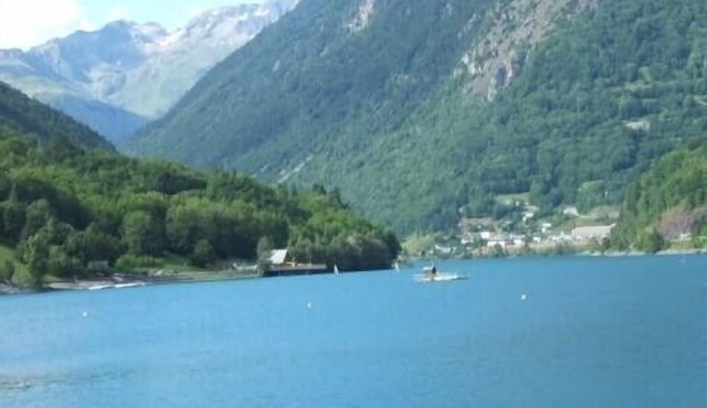 Lovely village house with a view of lake and mountain VAUJANY on the other side Alpe d'Huez