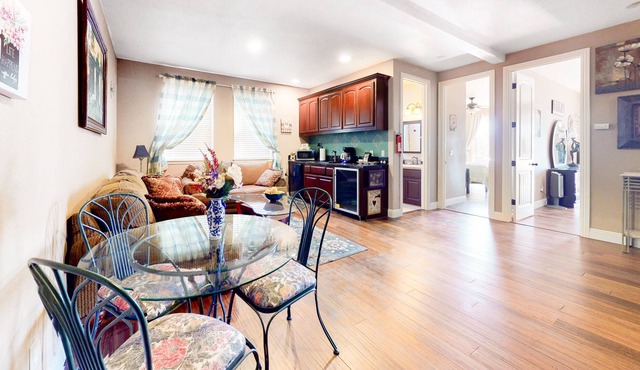 Lower-Level Dog-Friendly Suite w/ Free WiFi & a Private Deck w/ Forest Views