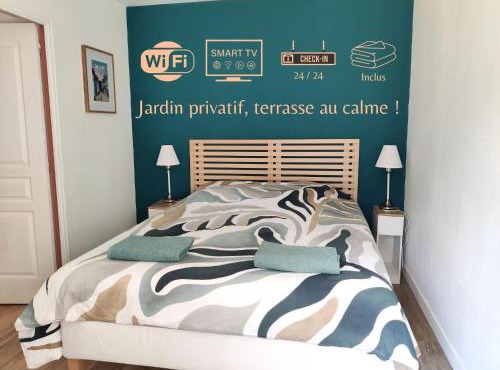 Lumineux T2, 2 pers, jardin & terrasse au calme