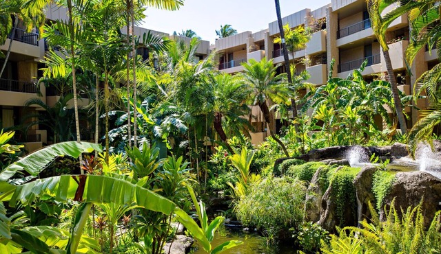 Lush tropical gardens with amazing amenities