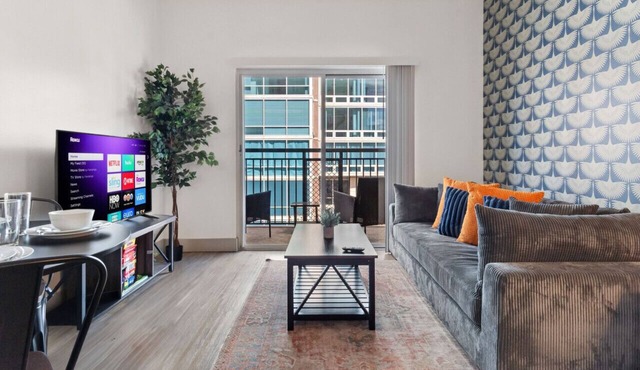 Lux & Cozy Apt | Walk Everywhere, Free Parking, Balcony w/City Views