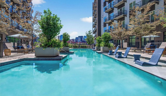 Luxe 1-bedroom corporate apartment in RiNo Arts Denver with pool and amenities.