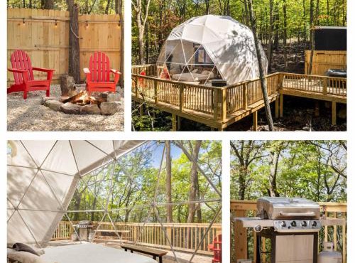 Luxe 2 Bed Dome w Hot Tub Deck Fire Pit & Bath