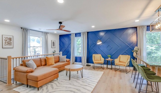 Luxe 4-Bed Retreat w/Game Room & Deck – 10 Min to Downtown