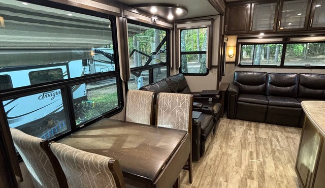 Luxe All-Season Solitude 5th Wheel at Northern Nights Campground, Higgins Lake