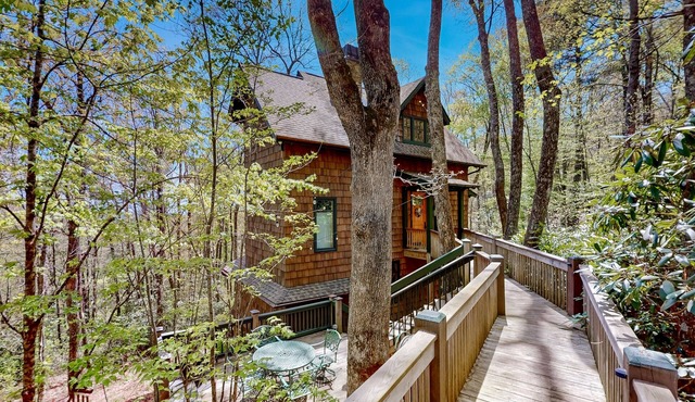 Luxe home overlooking Blue Valley & a stream with elevator & designer interior
