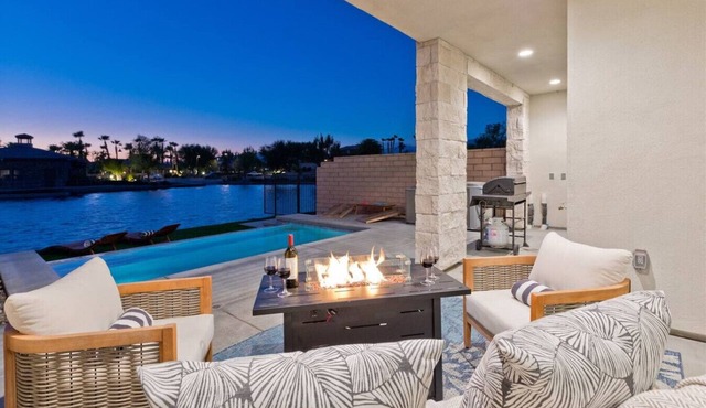 Luxe Lakefront Villa: Views, Heated Pool & Games