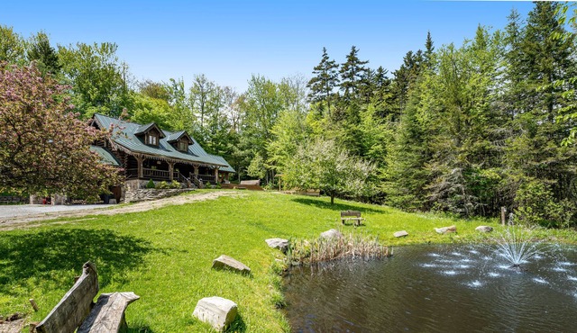Luxe log home with private hot tub, pool table & outdoor kitchen - dog-friendly