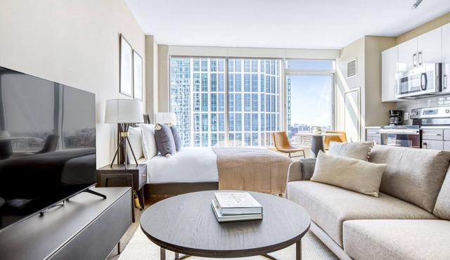 Luxe North Station Studio w/Gym & W/D, near TD Garden, by Blueground