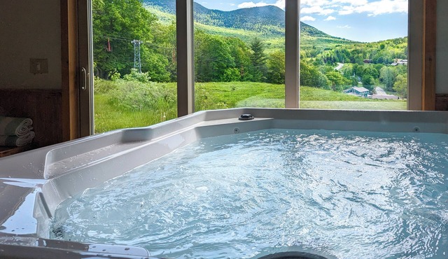 Luxe Ski In & Out at Black Mountain: Hiking, Hot tub, Sauna, AC, leaf peeping