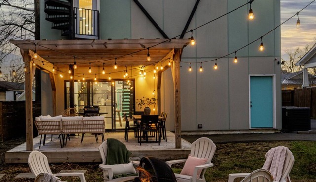 Luxe Stay Near Duke &DT - Rooftop/Firepit/Games