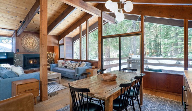 Luxe Tahoe Cabin - Midcentury Modern CLOSE to Lake, Palisades, Edge of Forest