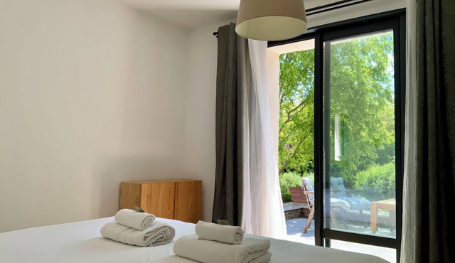 Luxury house with large swimming pool and wooded garden