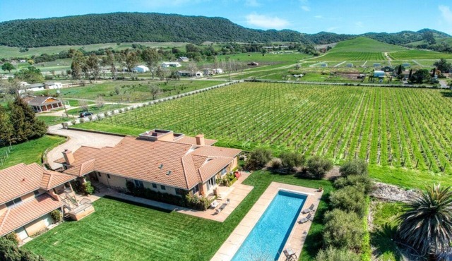 Luxurious 7-Acre Estate & Guest House on Private Vineyard, With Pool & Game Room