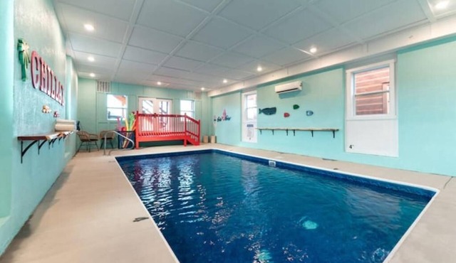 Luxurious Amazing 1 of a Kind Cabin InCabinHeated Pool Sauna Games Sleeps 30