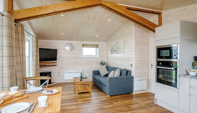 Luxurious and contemporary lodge with stunning countryside views.