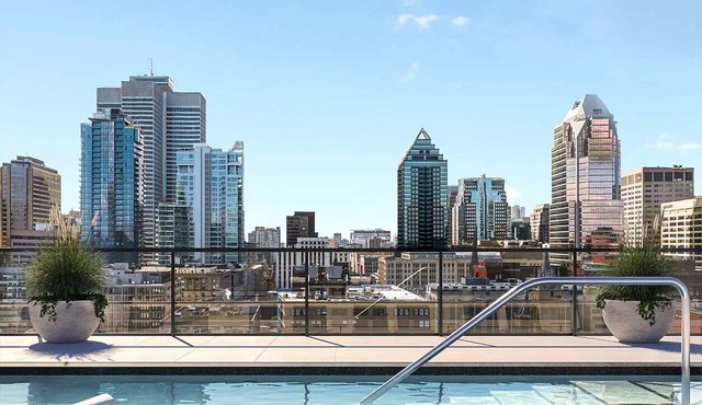 Luxurious Condo located with the front row views of the Place des Festivals.n
