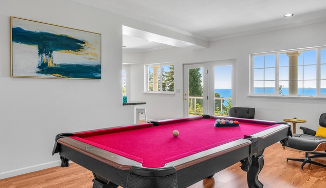Luxurious dog-friendly water-view home with private beach access
