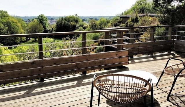 Luxurious lodge cabin with breathtaking views