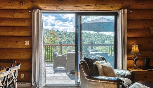 Luxurious log cabin with private spa