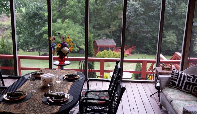 Luxurious Romantic Blue Ridge Mt retreat w/trout creek/pond/Roan Mt. view