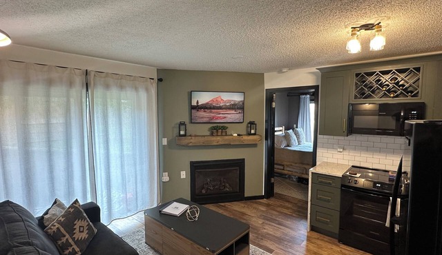 Luxurious ski in-ski out slopeside condo.