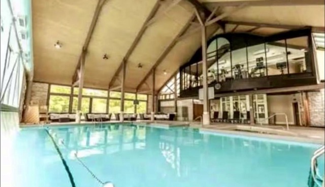 Luxurious Ski-In Ski-Out Jacuzzi Condo with King Bed, Pool, Gym and Sauna