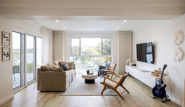 Luxurious Waterfront Retreat with Tennis Court