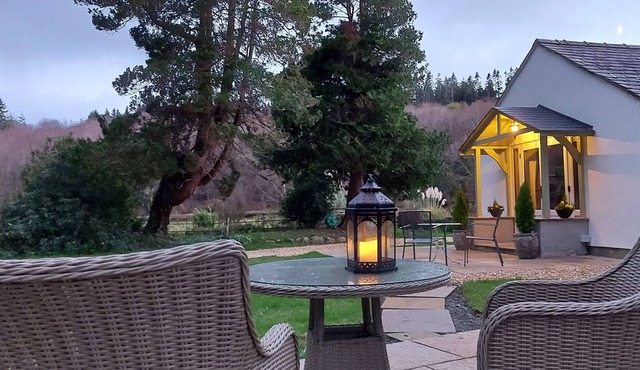 Luxury 1 bed lodge large gardens , close to Conwy