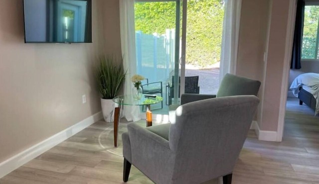 Luxury 1 bedroom suit with patio and Laundry unit