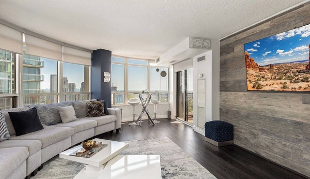 Luxury 2BR+Den | Steps from SQ1 | Panoramic Views!
