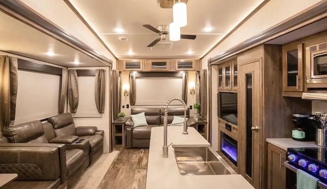 Luxury 3-Bedroom 42' Home on Wheels with Bunk Room & Loft