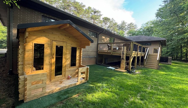 Luxury 4BR Wellness Escape Near Lake Norman: Sauna + Patio + Gym