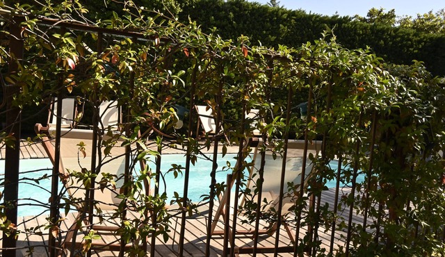 Luxury air-conditioned 3-bedroom gîte with private terrace and shared swimming pool