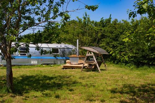 Luxury Airstream Getaway with Sauna and Hot Tub