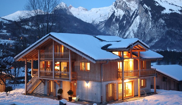 "Luxury Alpine Chalet with Hot Tub, Pool, Sauna & Stunning Mountain Views"