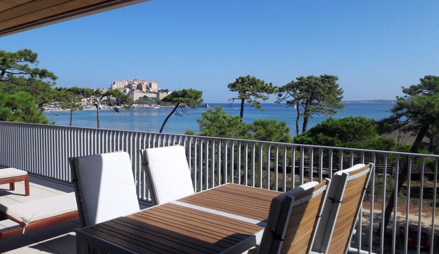 Luxury apartment, 50 m from the beach, exceptional view, large terrace