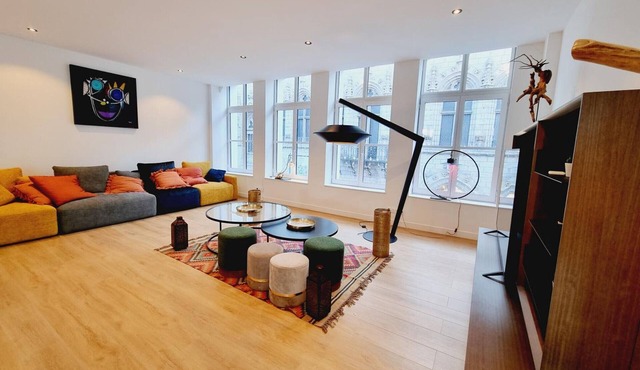 Luxury apartment in Douai center with wifi, air conditioning, and terrace