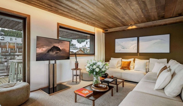 Luxury apartment in Courchevel 1850 with spa and shuttle service