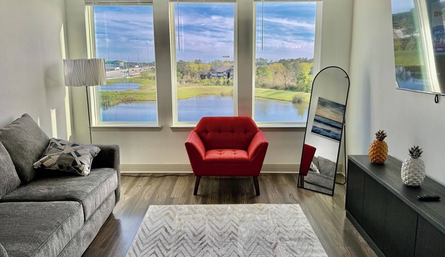 Luxury Apartment King Bed Stunning View Pool Gym Near Mayo Clinic UNF & Beaches