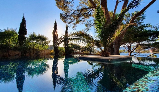 Luxury Beachfront Villa Lilly with private pool in Povlja on the island of Brac.
