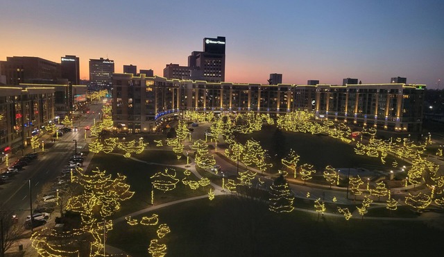 Luxury condo in Midtown Crossing on 8th floor with breathtaking city park views