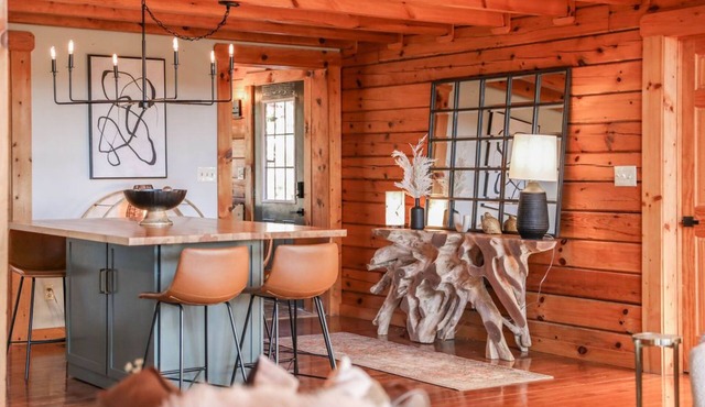 Luxury, Curated Lakefront Cabin with New Hot Tub. Near Breweries and Vineyards!