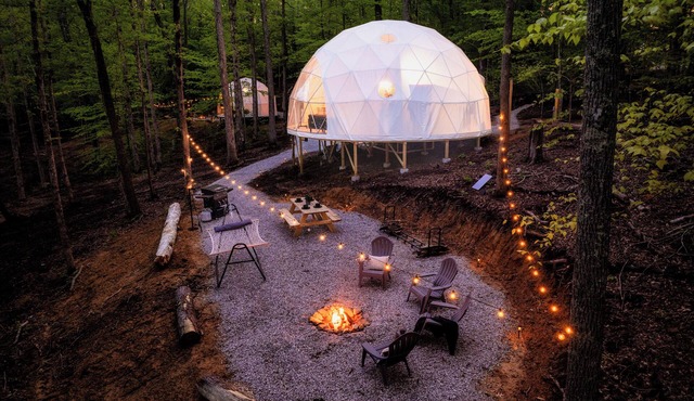 Luxury Dome Close w/Sauna, Fire Pit, Close to Brimstone, Big South Fork