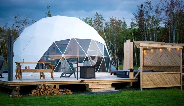 Luxury Domes Overlooking Beautiful Pomquet Beach in Nova Scotia