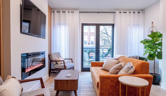 Luxury, downtown Rutland apartment with balcony