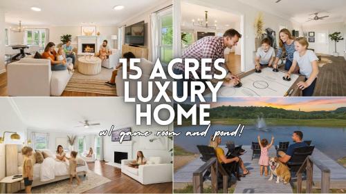 Luxury Farm House with Game room & Outdoor Retreat