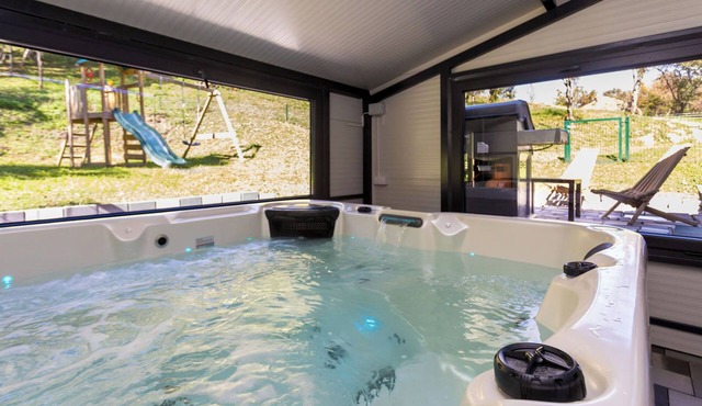 Luxury forest home with private pool, jacuzzi, sauna and playground
