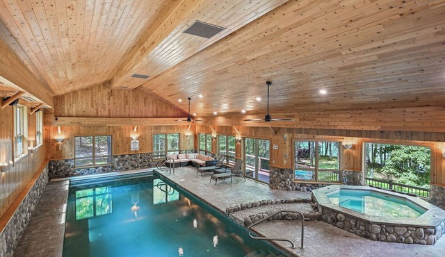 Luxury Forest Pool House with Hot Tub