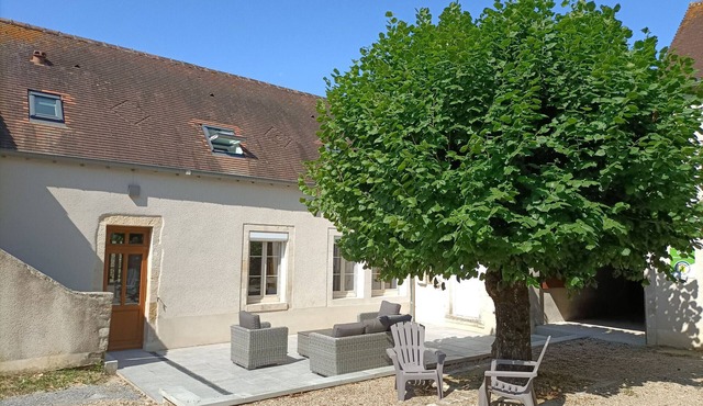 Luxury Gîte by Noirlac Abbey with Private Terrace and Modern Amenities